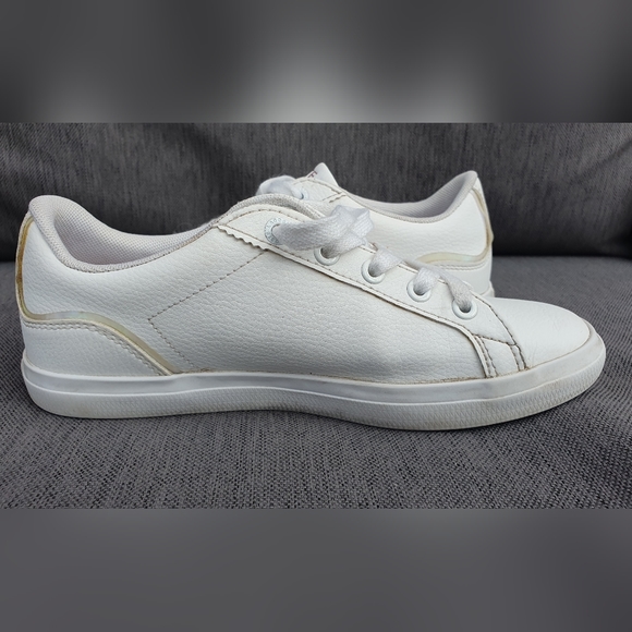 Lacoste Girls White Trainers Pink Detailing Vgc uk1 summer Sneakers - Picture 8 of 16
